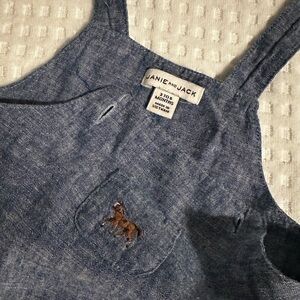 Janie and Jack Baby Chambray Horse Overall